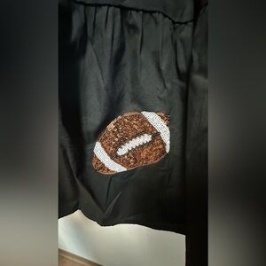 Black Dress with Sequin Sparkle Football Design M